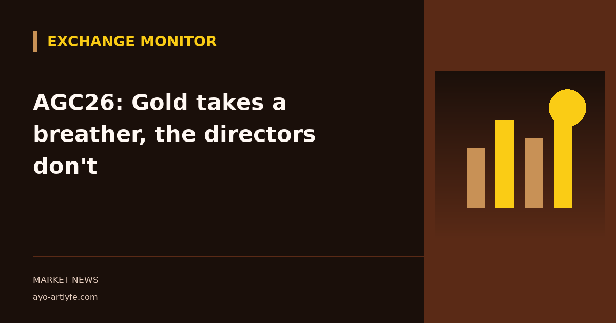 AGC26: Gold takes a breather, the directors don't