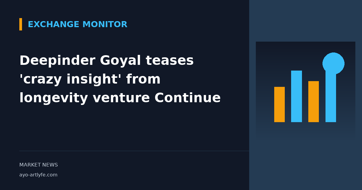 Deepinder Goyal teases 'crazy insight' from longevity venture Continue