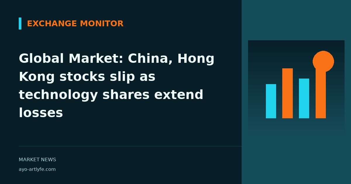 Global Market: China, Hong Kong stocks slip as technology shares extend losses